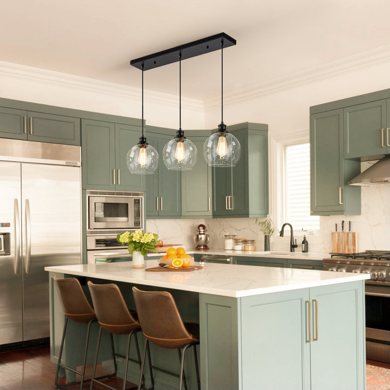 Breakwater Bay Concow Light Matte Black Kitchen Island Pendant